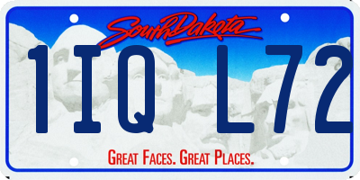 SD license plate 1IQL72