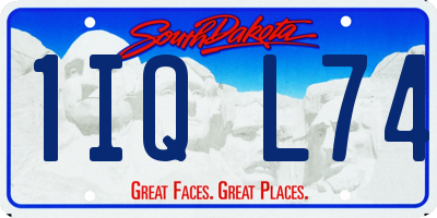 SD license plate 1IQL74