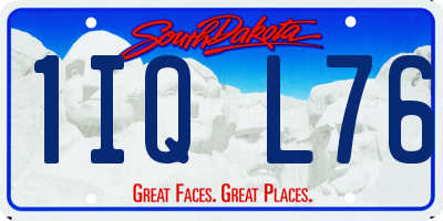 SD license plate 1IQL76