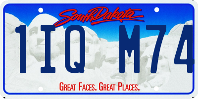 SD license plate 1IQM74