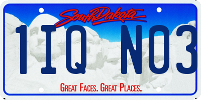 SD license plate 1IQN03
