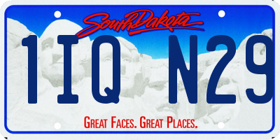 SD license plate 1IQN29