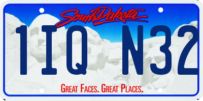 SD license plate 1IQN32