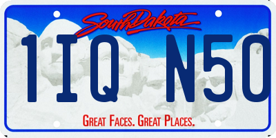 SD license plate 1IQN50