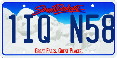 SD license plate 1IQN58