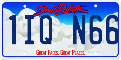 SD license plate 1IQN66