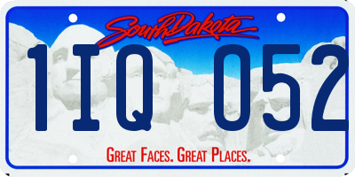 SD license plate 1IQO52