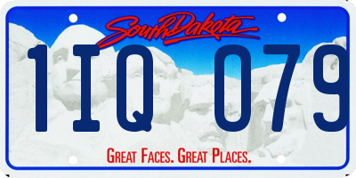 SD license plate 1IQO79