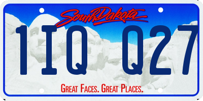 SD license plate 1IQQ27