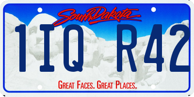 SD license plate 1IQR42
