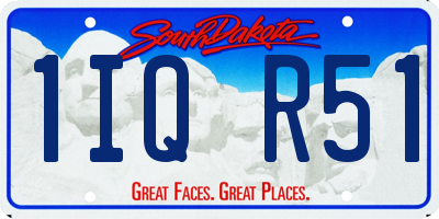 SD license plate 1IQR51