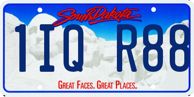 SD license plate 1IQR88