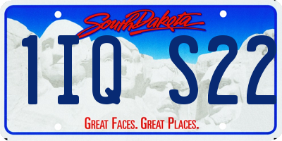 SD license plate 1IQS22