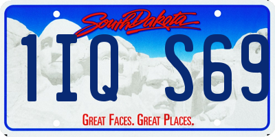 SD license plate 1IQS69