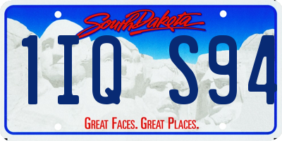 SD license plate 1IQS94