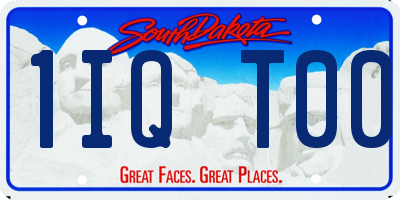 SD license plate 1IQT00