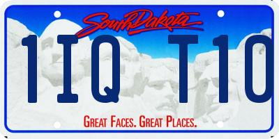 SD license plate 1IQT10