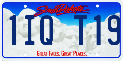 SD license plate 1IQT19