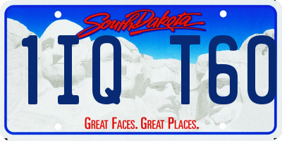 SD license plate 1IQT60