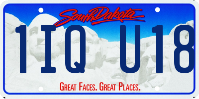 SD license plate 1IQU18