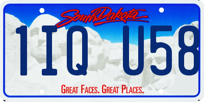 SD license plate 1IQU58