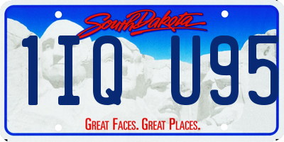 SD license plate 1IQU95