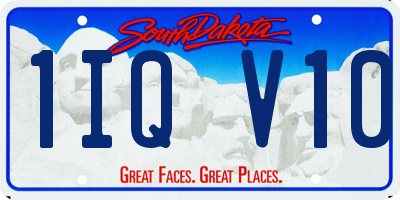 SD license plate 1IQV10