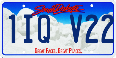SD license plate 1IQV22