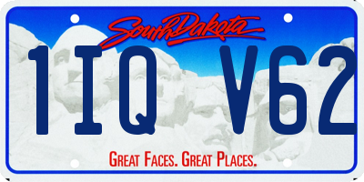 SD license plate 1IQV62