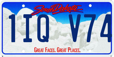 SD license plate 1IQV74