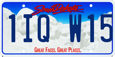 SD license plate 1IQW15