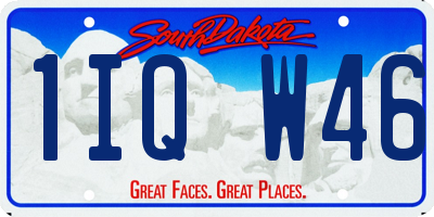 SD license plate 1IQW46