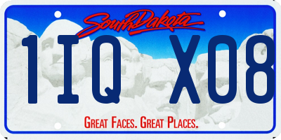SD license plate 1IQX08