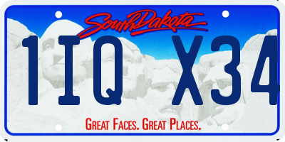 SD license plate 1IQX34