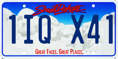 SD license plate 1IQX41