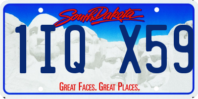 SD license plate 1IQX59