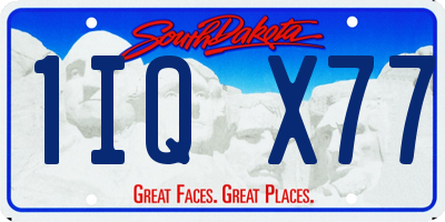 SD license plate 1IQX77