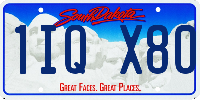 SD license plate 1IQX80
