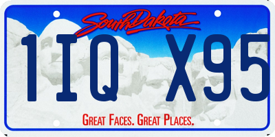 SD license plate 1IQX95