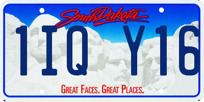 SD license plate 1IQY16