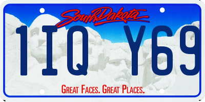 SD license plate 1IQY69