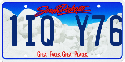 SD license plate 1IQY76