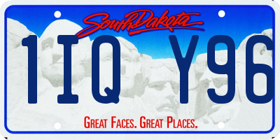 SD license plate 1IQY96