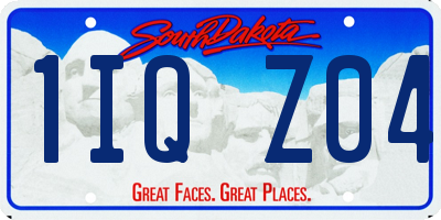 SD license plate 1IQZ04