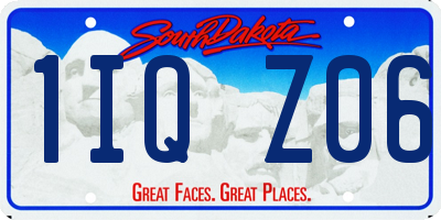 SD license plate 1IQZ06