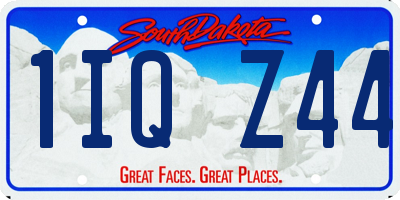 SD license plate 1IQZ44