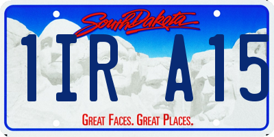 SD license plate 1IRA15