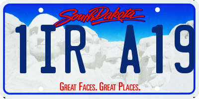 SD license plate 1IRA19