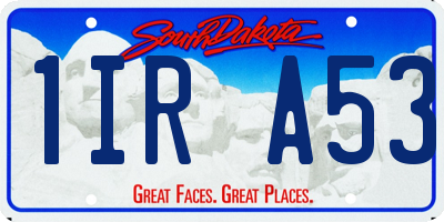 SD license plate 1IRA53