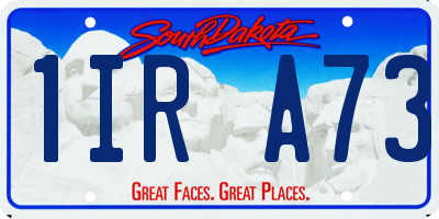 SD license plate 1IRA73
